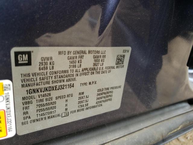 Photo 10 from auction – 2014 CHEVROLET TRAVERSE L with VIN 1GNKVJKDXEJ321164