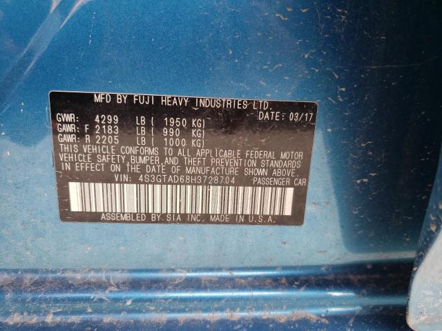 Photo 10 from auction – 2017 SUBARU IMPREZA PR with VIN 4S3GTAD68H3728704