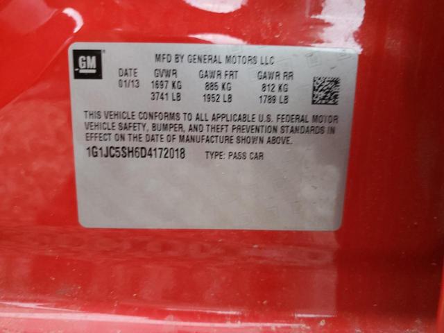 Photo 10 from auction – 2013 CHEVROLET SONIC LT with VIN 1G1JC5SH6D4172018