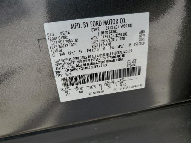 Photo 10 from auction – 2018 FORD EXPLORER X with VIN 1FM5K7DH0JGB77743