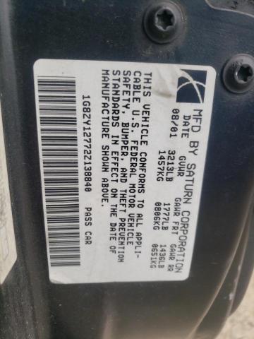 Photo 10 from auction – 2002 SATURN SC2 with VIN 1G8ZY12772Z138840