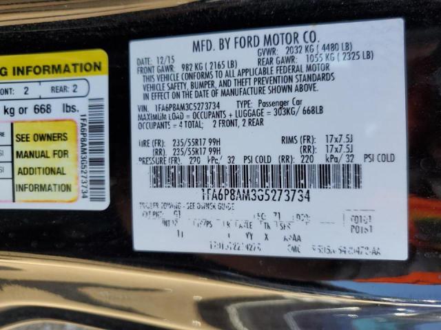 Photo 10 from auction – 2016 FORD MUSTANG with VIN 1FA6P8AM3G5273734