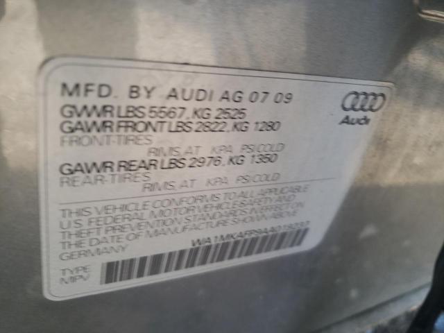 Photo 10 from auction – 2010 AUDI Q5 PREMIUM with VIN WA1MKAFP9AA019237
