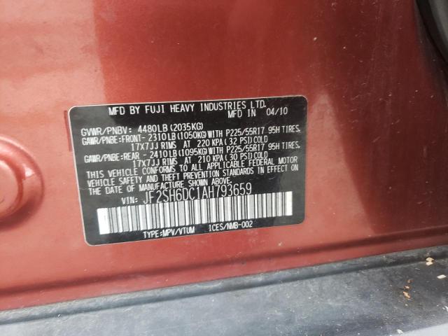 Photo 10 from auction – 2010 SUBARU FORESTER 2 with VIN JF2SH6DC1AH793659