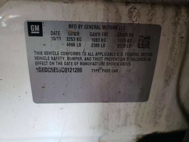 Photo 10 from auction – 2012 CADILLAC CTS with VIN 1G6DC5E59C0121286