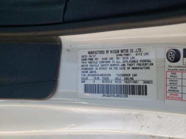 Photo 10 from auction – 2018 NISSAN 370Z BASE with VIN JN1AZ4FH2JM520308