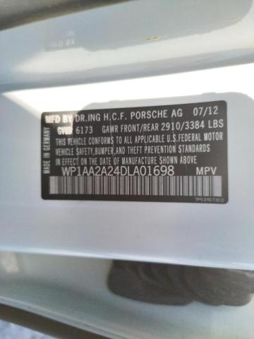 Photo 10 from auction – 2013 PORSCHE CAYENNE with VIN WP1AA2A24DLA01698