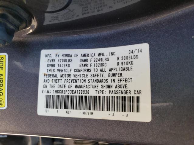Photo 10 from auction – 2014 HONDA ACCORD LX with VIN 1HGCR2F33EA199936