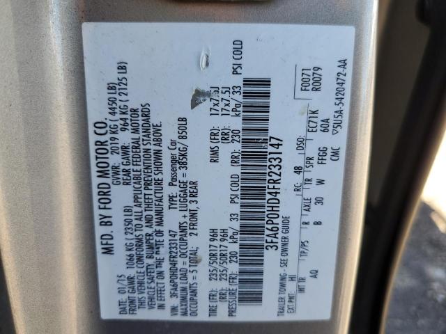 Photo 10 from auction – 2015 FORD FUSION SE with VIN 3FA6P0HD4FR233147