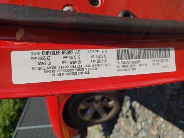 Photo 10 from auction – 2010 DODGE CHALLENGER with VIN 2B3CJ4DV1AH240843