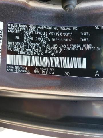Photo 10 from auction – 2014 TOYOTA SIENNA LE with VIN 5TDKK3DC0ES498066