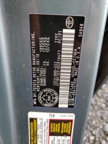 Photo 10 from auction – 2011 TOYOTA CAMRY BASE with VIN 4T1BF3EK1BU618471