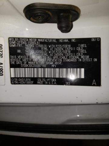 Photo 10 from auction – 2013 TOYOTA SIENNA XLE with VIN 5TDDK3DC2DS067140