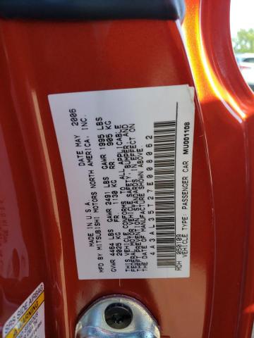 Photo 10 from auction – 2007 MITSUBISHI ECLIPSE SP with VIN 4A3AL35T27E008062