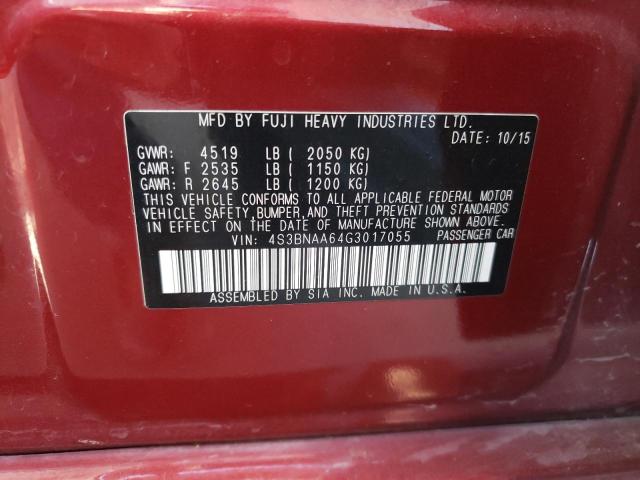 Photo 10 from auction – 2016 SUBARU LEGACY 2.5 with VIN 4S3BNAA64G3017055