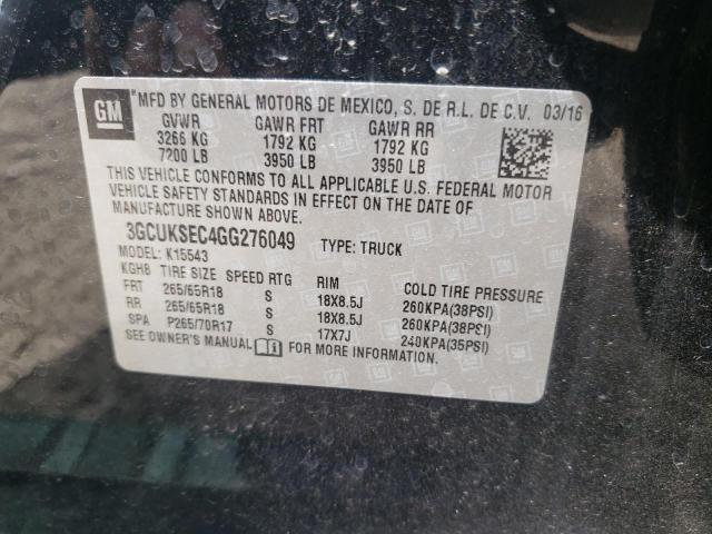 Photo 10 from auction – 2016 CHEVROLET SILVERADO with VIN 3GCUKSEC4GG276049