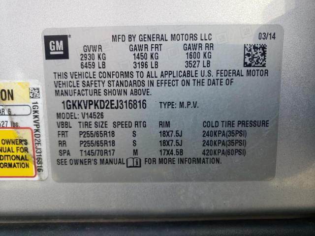 Photo 10 from auction – 2014 GMC ACADIA SLE with VIN 1GKKVPKD2EJ316816