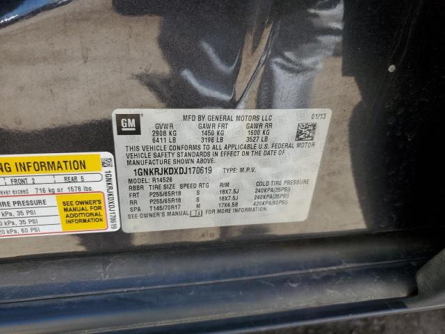 Photo 10 from auction – 2013 CHEVROLET TRAVERSE L with VIN 1GNKRJKDXDJ170619