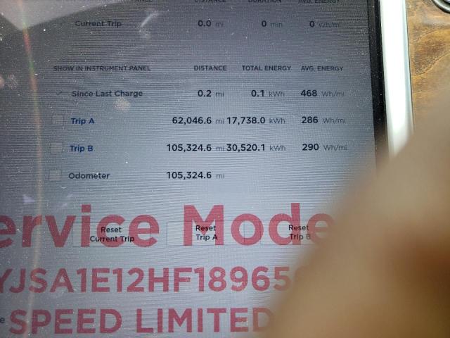 Photo 8 from auction – 2017 TESLA MODEL S with VIN 5YJSA1E12HF189650