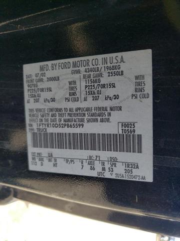 Photo 10 from auction – 2002 FORD RANGER with VIN 1FTYR10D52PB65599