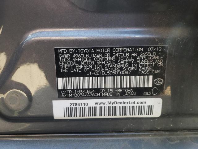 Photo 10 from auction – 2013 LEXUS GS 350 with VIN JTHCE1BL5D5010087