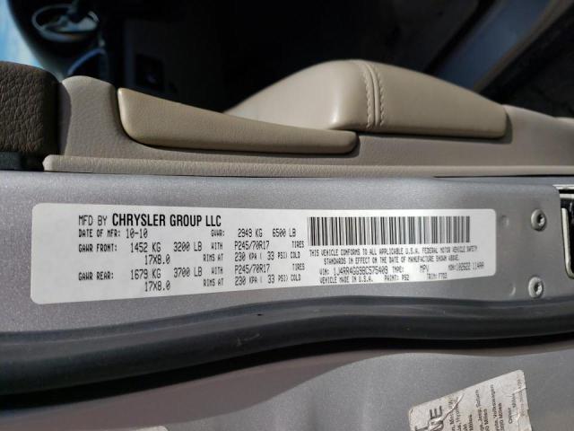 Photo 10 from auction – 2011 JEEP GRAND CHER with VIN 1J4RR4GG9BC575409