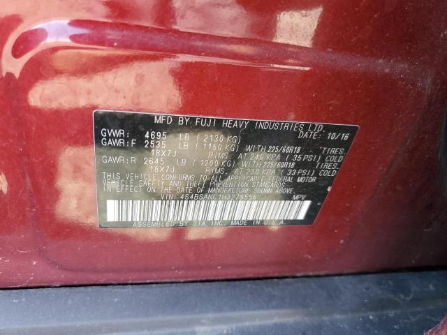 Photo 10 from auction – 2017 SUBARU OUTBACK with VIN 4S4BSANC1H3279556