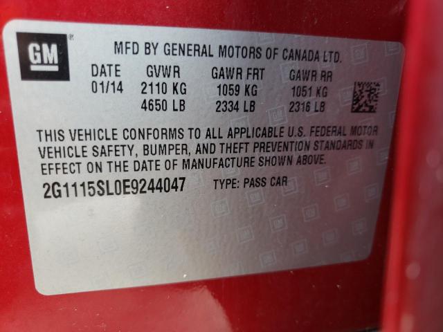 Photo 10 from auction – 2014 CHEVROLET IMPALA LT with VIN 2G1115SL0E9244047