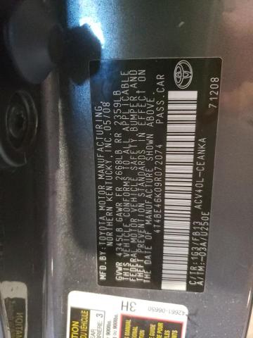 Photo 10 from auction – 2009 TOYOTA CAMRY BASE with VIN 4T4BE46K09R072074
