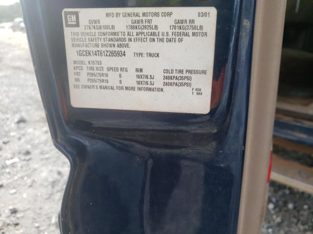 Photo 10 from auction – 2001 CHEVROLET SILVERADO with VIN 1GCEK14T61Z265934