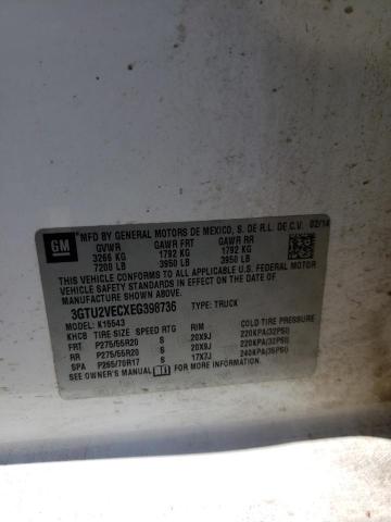Photo 10 from auction – 2014 GMC SIERRA K15 with VIN 3GTU2VECXEG398736