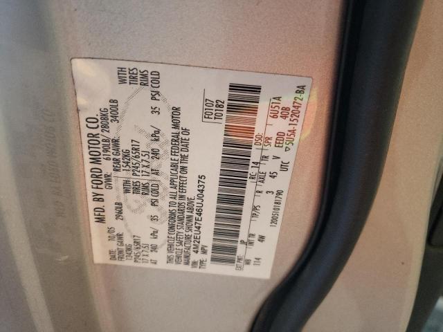 Photo 10 from auction – 2006 MERCURY MOUNTAINEE with VIN 4M2EU47E46UJ04375