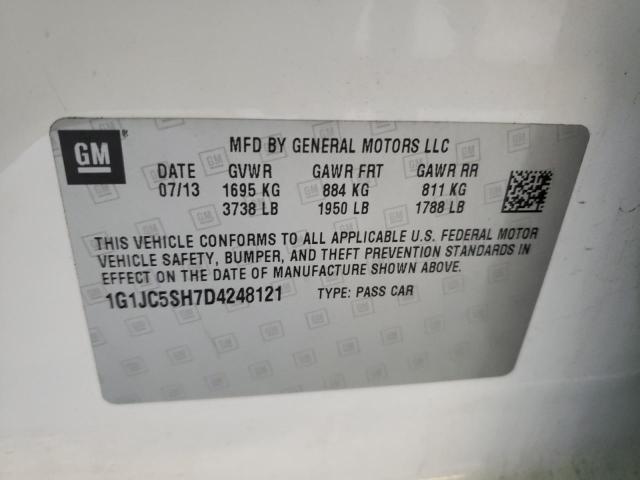 Photo 10 from auction – 2013 CHEVROLET SONIC LT with VIN 1G1JC5SH7D4248121