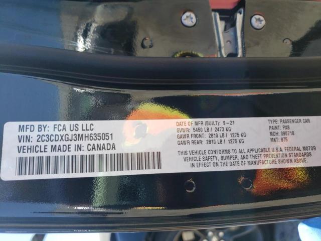 Photo 10 from auction – 2021 DODGE CHARGER SC with VIN 2C3CDXGJ3MH635051