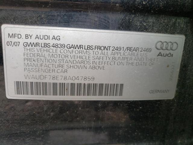 Photo 10 from auction – 2008 AUDI A4 2.0T QU with VIN WAUDF78E78A047859