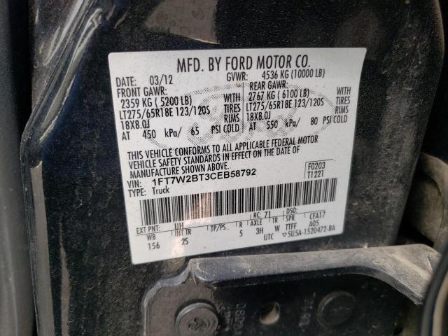 Photo 10 from auction – 2012 FORD F250 SUPER with VIN 1FT7W2BT3CEB58792