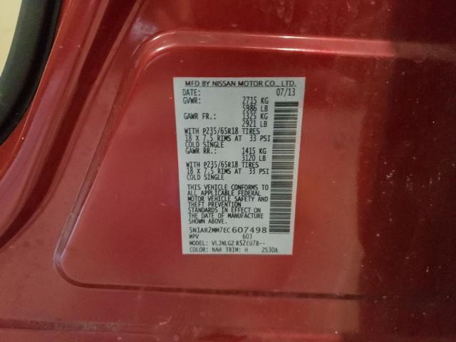 Photo 10 from auction – 2014 NISSAN PATHFINDER with VIN 5N1AR2MM7EC607498