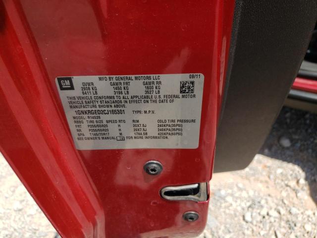 Photo 10 from auction – 2012 CHEVROLET TRAVERSE L with VIN 1GNKRGED2CJ165301