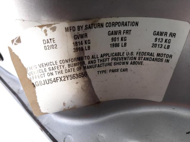 Photo 10 from auction – 2002 SATURN L200 with VIN 1G8JU54FX2Y563656
