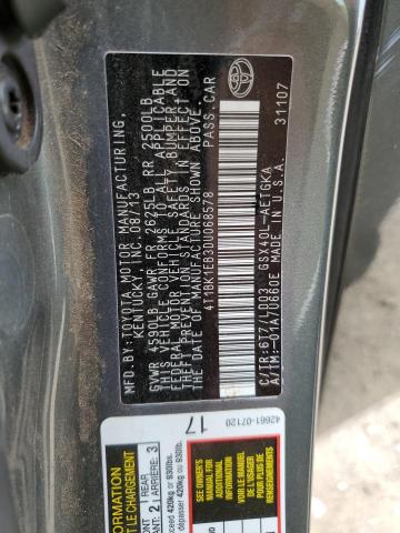 Photo 10 from auction – 2013 TOYOTA AVALON BAS with VIN 4T1BK1EB3DU068578