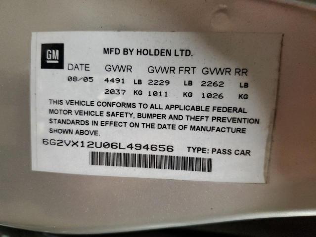 Photo 10 from auction – 2006 PONTIAC GTO with VIN 6G2VX12U06L494656