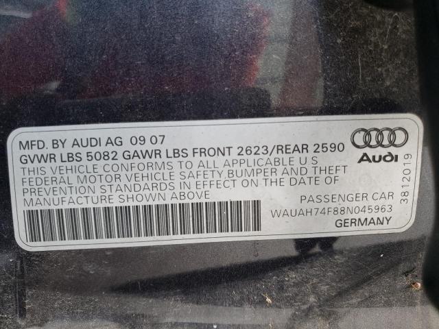 Photo 10 from auction – 2008 AUDI A6 3.2 with VIN WAUAH74F88N045963