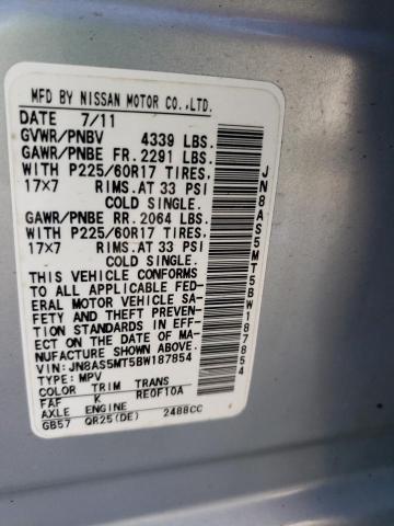 Photo 10 from auction – 2011 NISSAN ROGUE S with VIN JN8AS5MT5BW187854