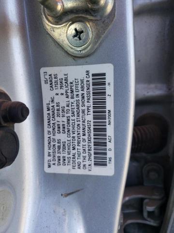Photo 10 from auction – 2013 HONDA CIVIC LX with VIN 2HGFB2F5XDH554572