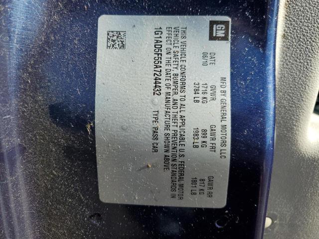 Photo 10 from auction – 2010 CHEVROLET COBALT 1LT with VIN 1G1AD5F55A7244432