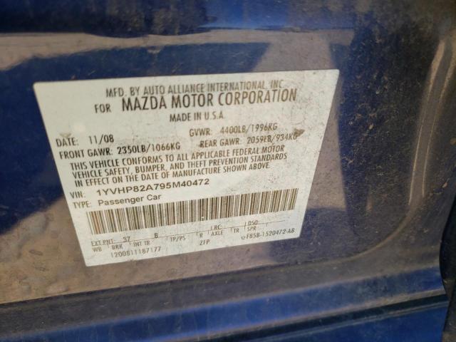 Photo 10 from auction – 2009 MAZDA 6 I with VIN 1YVHP82A795M40472