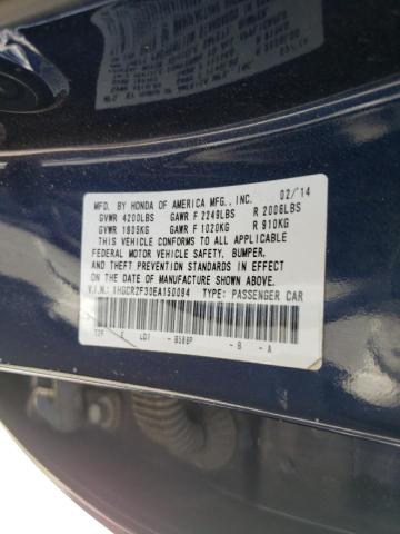 Photo 10 from auction – 2014 HONDA ACCORD LX with VIN 1HGCR2F30EA150094