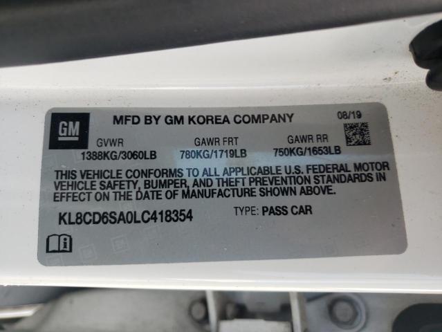 Photo 10 from auction – 2020 CHEVROLET SPARK 1LT with VIN KL8CD6SA0LC418354