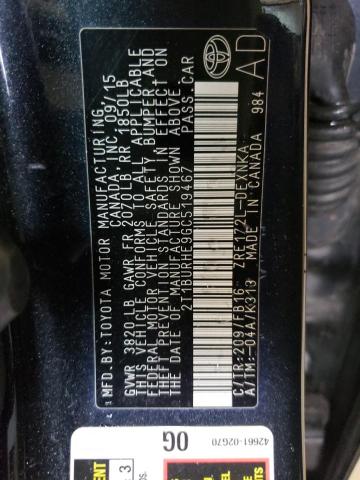 Photo 10 from auction – 2016 TOYOTA COROLLA L with VIN 2T1BURHE9GC519467