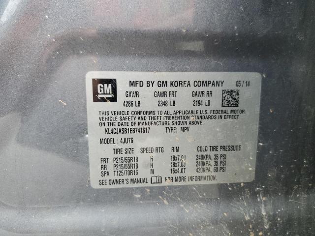 Photo 10 from auction – 2014 BUICK ENCORE with VIN KL4CJASB1EB741617